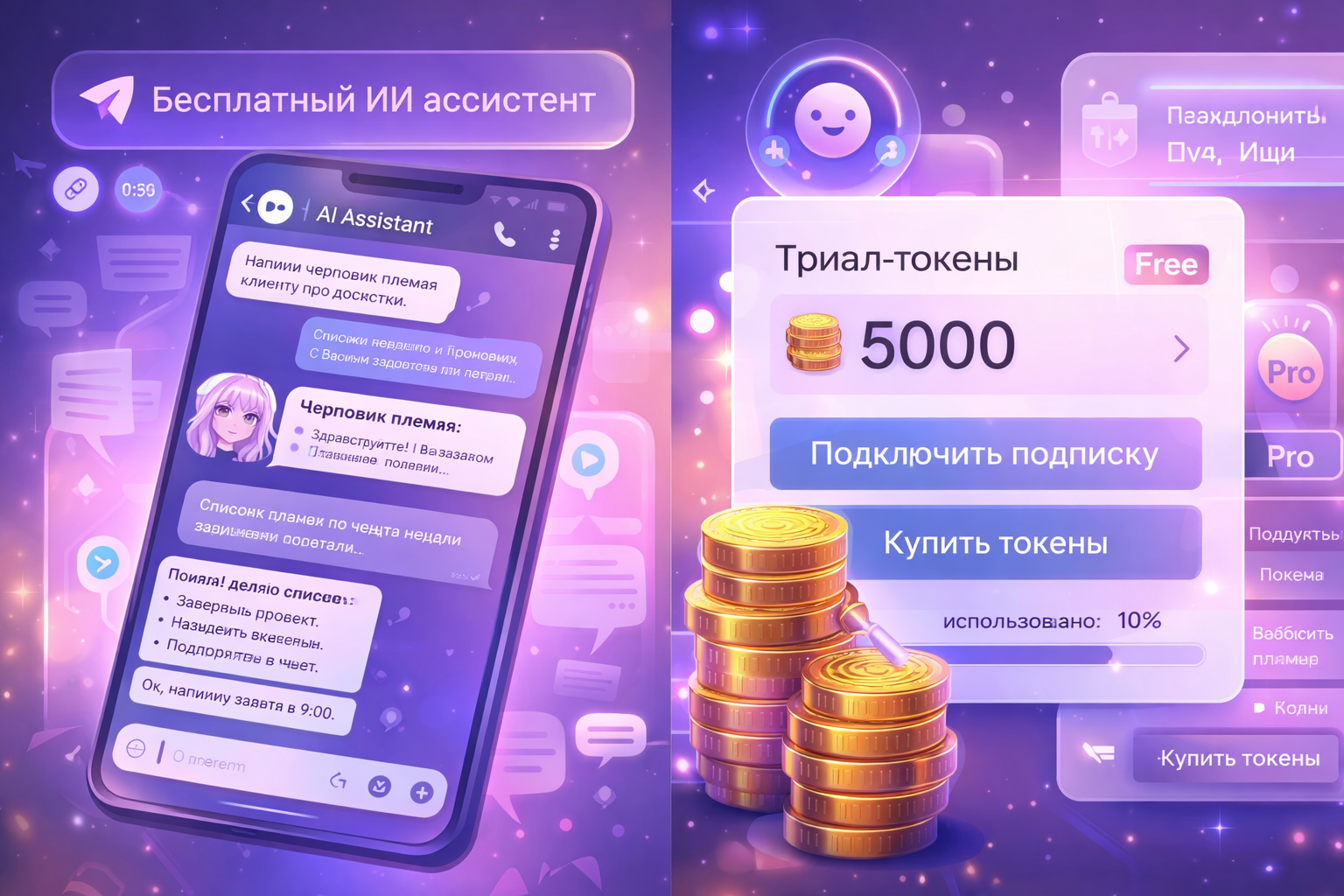 Бесплатный ИИ ассистент в чате